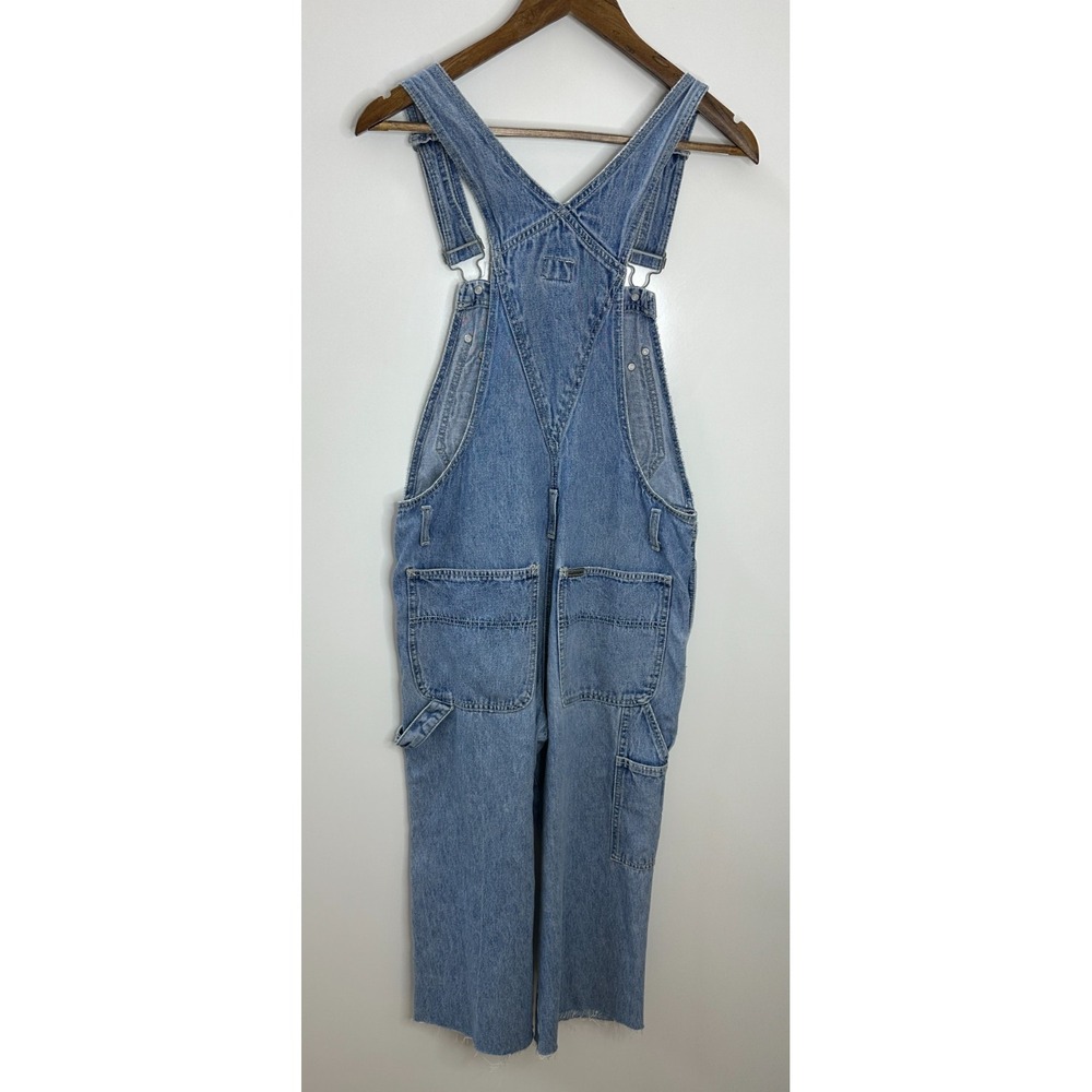 Calvin Klein Vintage 90s Style Carpenter Overalls Blue Denim Bib Small Oversized - Picture 10 of 13